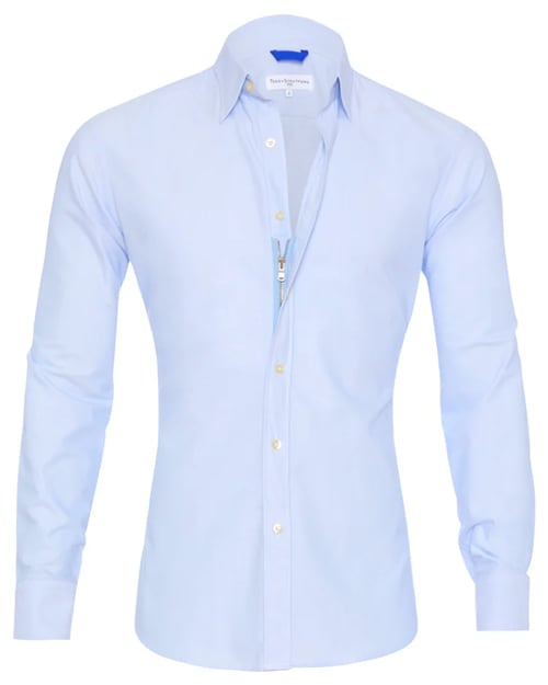 Vasilios Shirt | Oxford Stretch Shirt with Zipper Closure