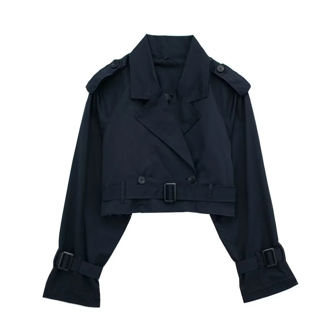 Sheri Jacket | Autumn Cropped Trench Jacket