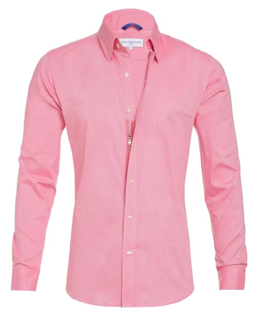 Vasilios Shirt | Oxford Stretch Shirt with Zipper Closure