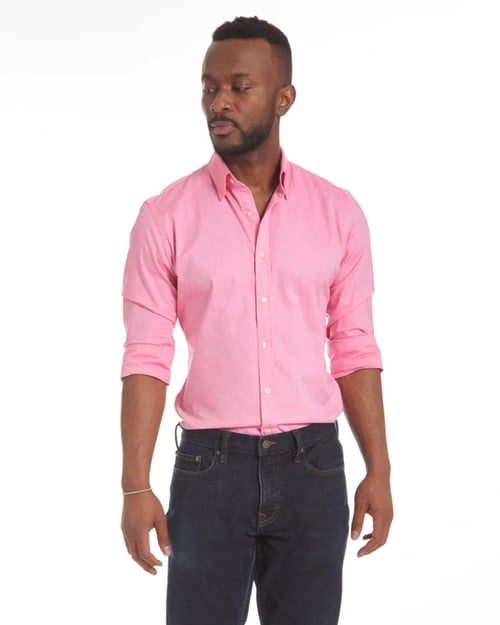 Vasilios Shirt | Oxford Stretch Shirt with Zipper Closure