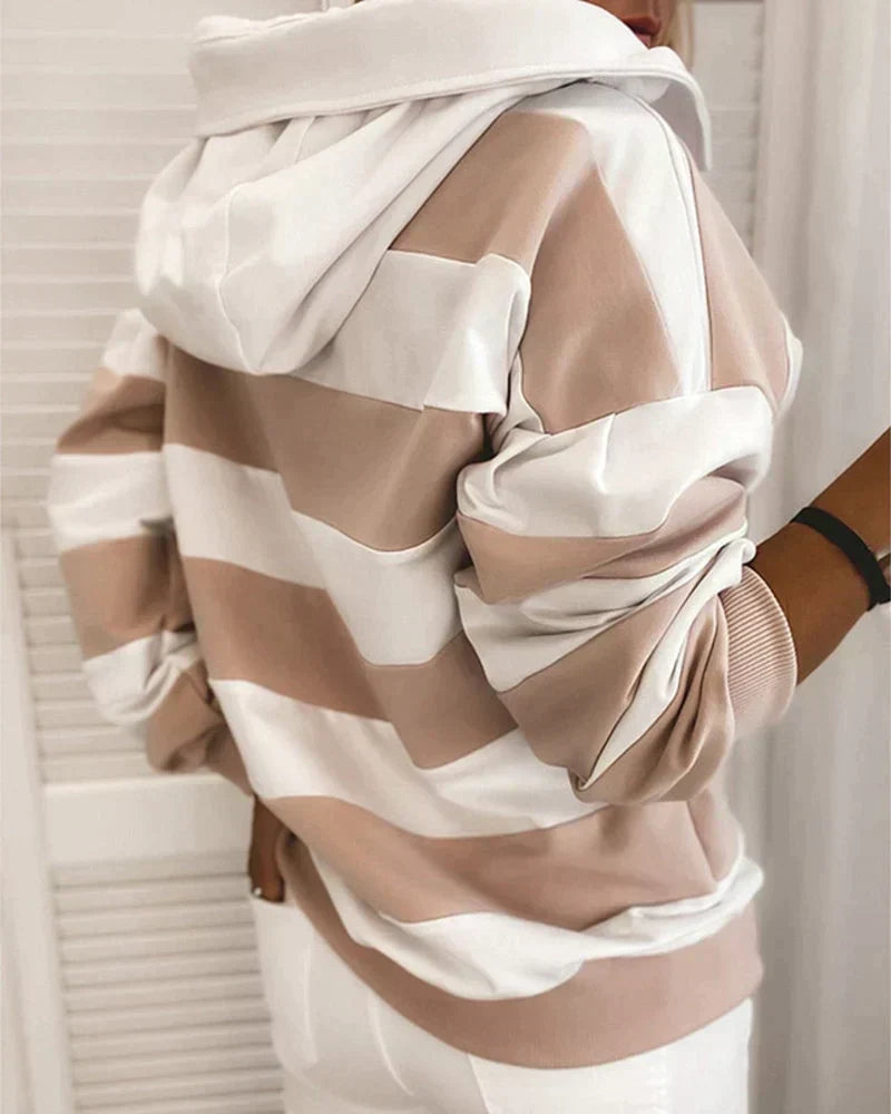 Salome Hoodie | Women's Autumn Striped Hoodie
