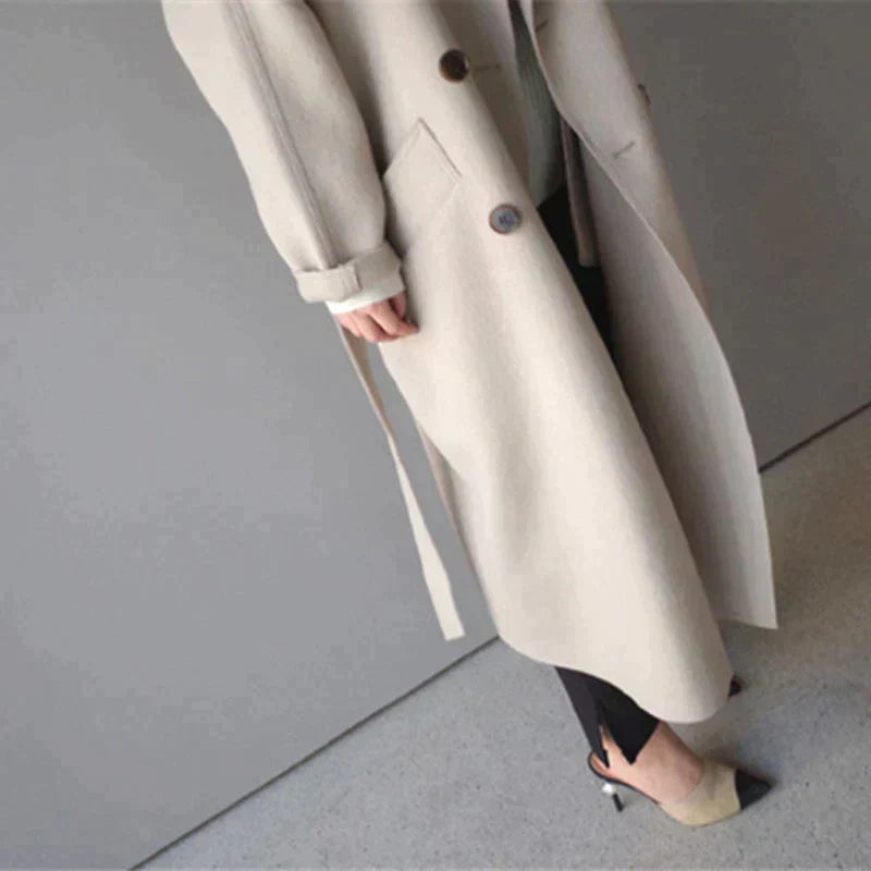 Tabby Coat | Autumn Double-Breasted Wool Overcoat