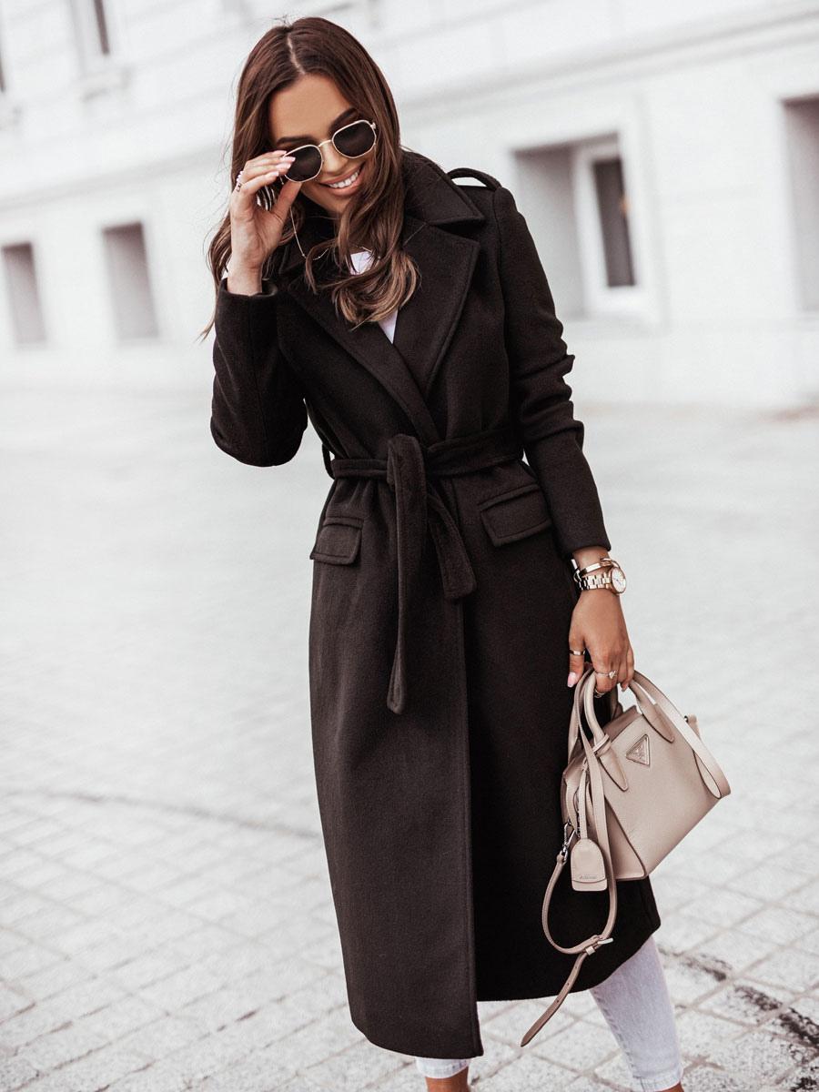 Thea Coat | Autumn Belted Wool-Blend Wrap Coat