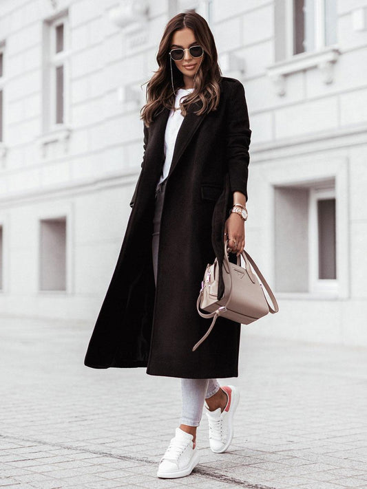 Thea Coat | Autumn Belted Wool-Blend Wrap Coat