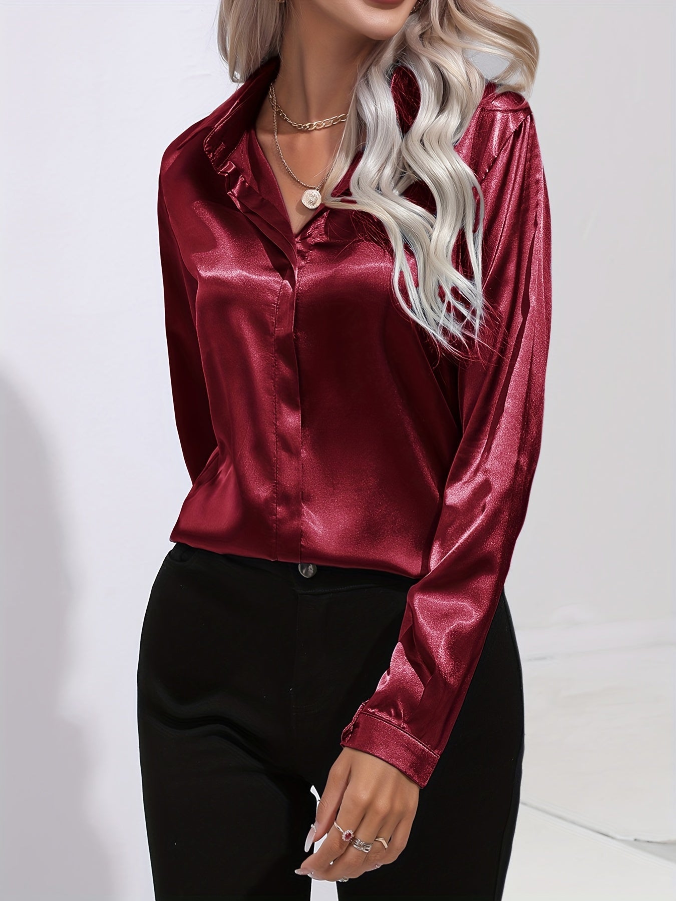 Winifred Blouse | Chic Satin Blouse for Women