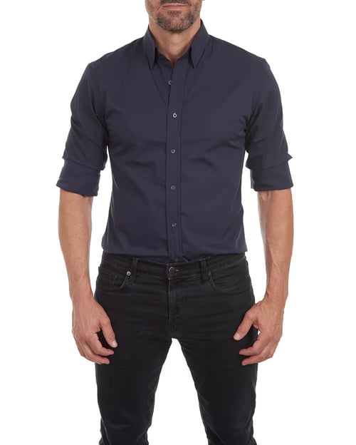 Vasilios Shirt | Oxford Stretch Shirt with Zipper Closure