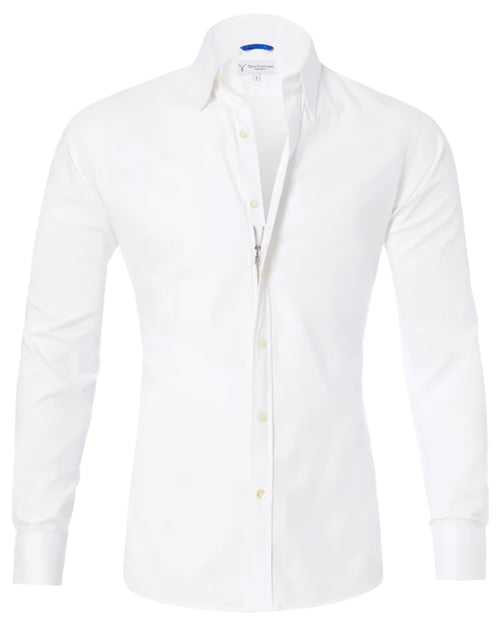 Vasilios Shirt | Oxford Stretch Shirt with Zipper Closure