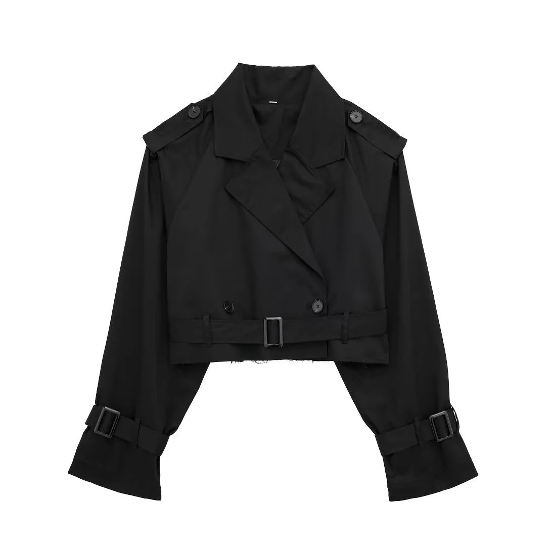 Sheri Jacket | Autumn Cropped Trench Jacket