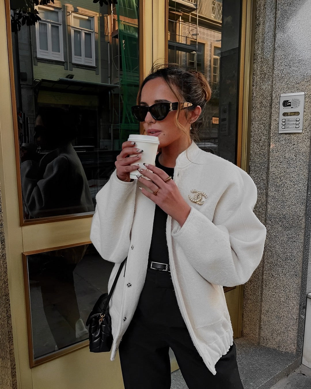 Tammie Jacket | Autumn Oversized Wool Bomber Jacket