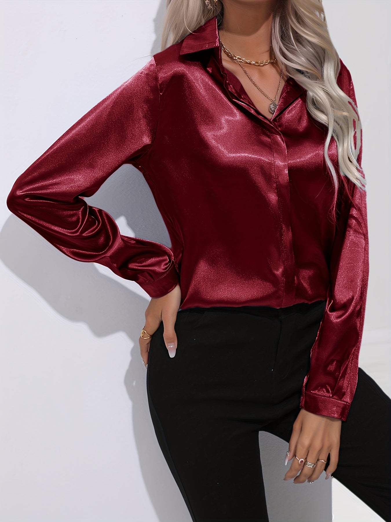 Winifred Blouse | Chic Satin Blouse for Women