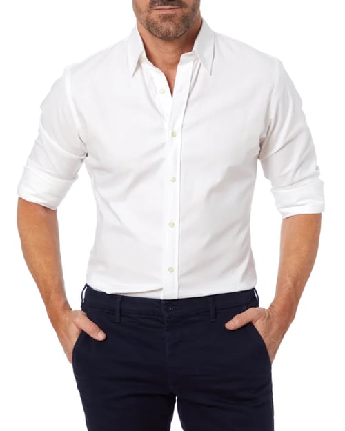 Vasilios Shirt | Oxford Stretch Shirt with Zipper Closure