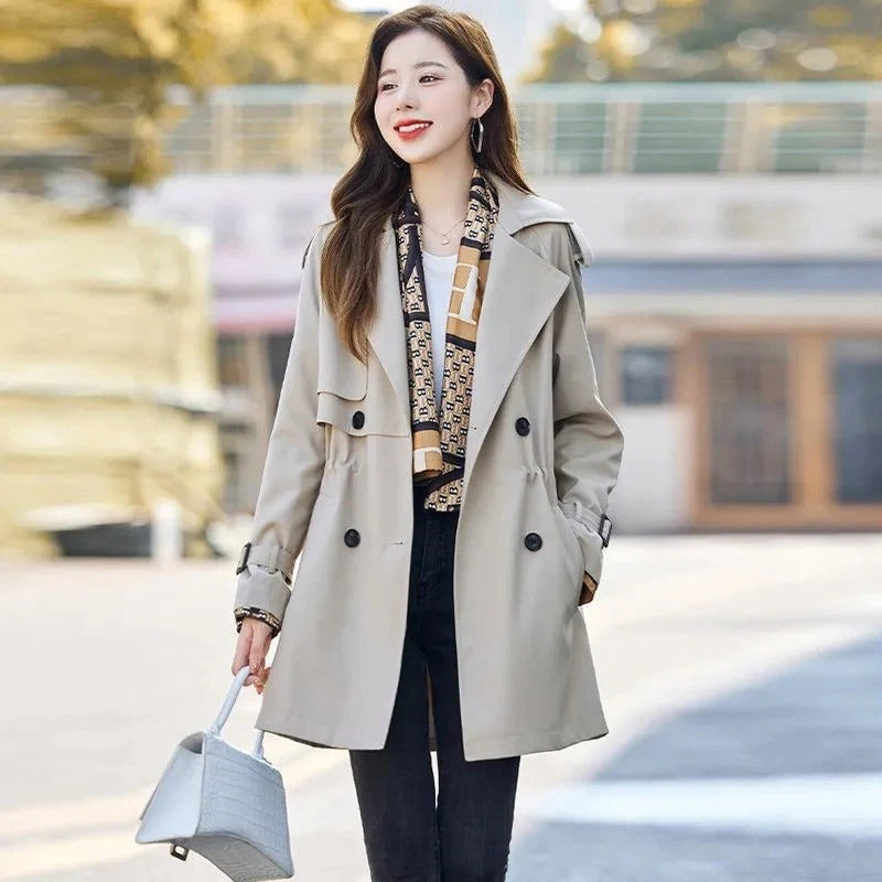 Wanetta Coat | Autumn Double-Breasted Classic Trench Coat