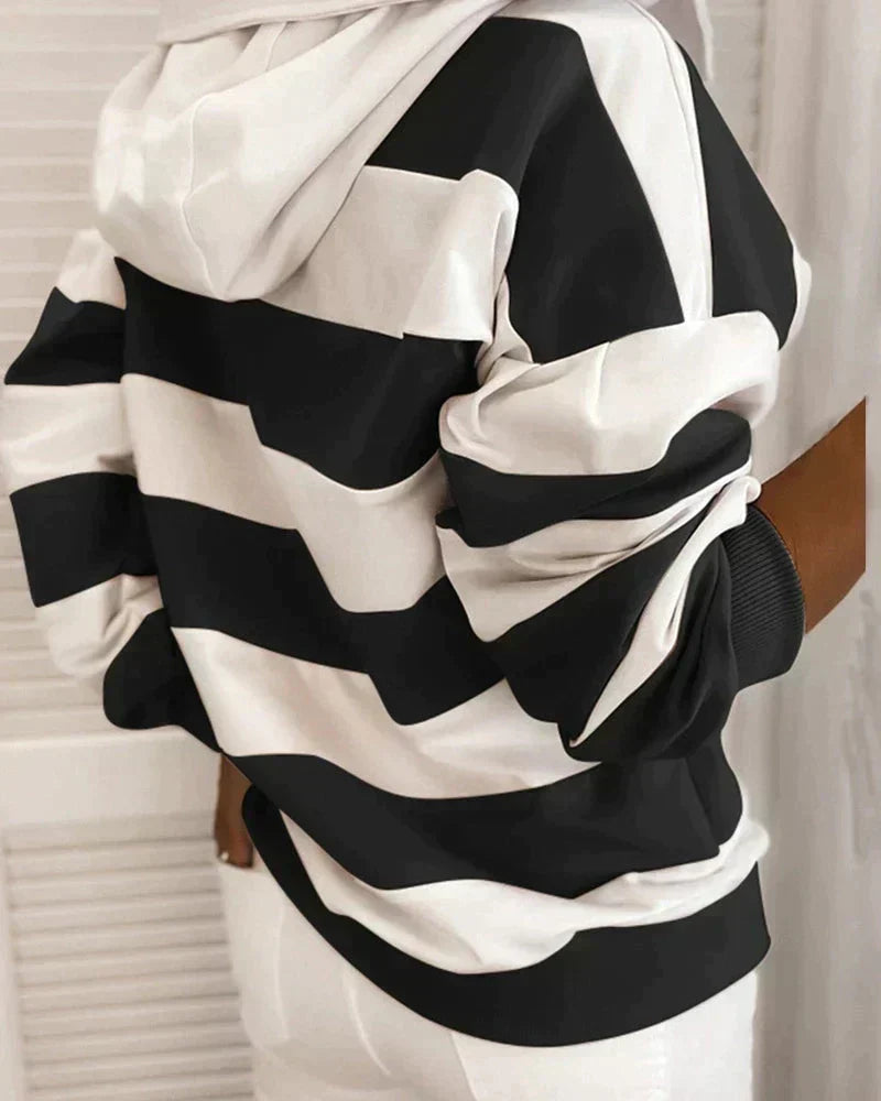 Salome Hoodie | Women's Autumn Striped Hoodie