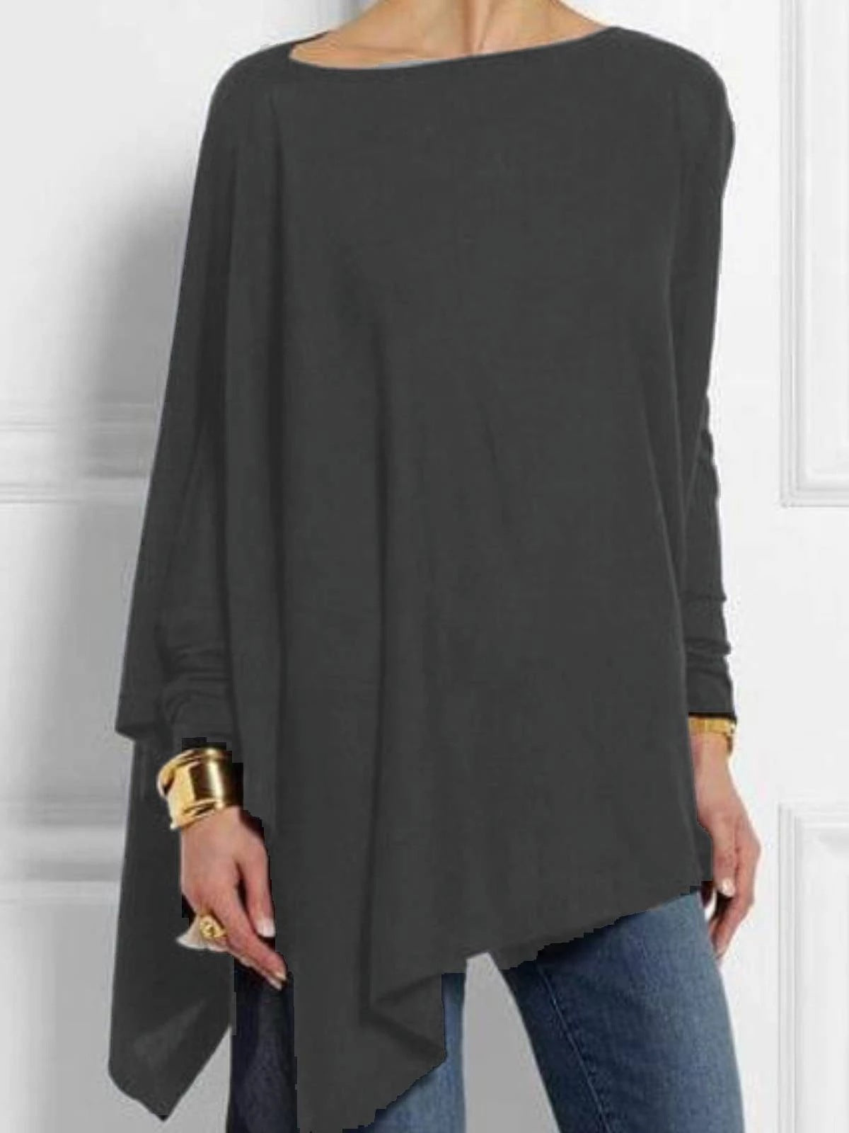 Paloma Top | Women's Autumn Elegant Long Sleeve Asymmetrical Top