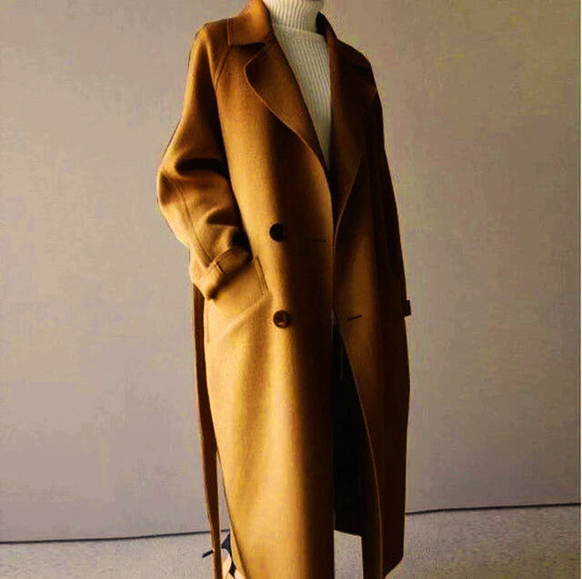 Tabby Coat | Autumn Double-Breasted Wool Overcoat