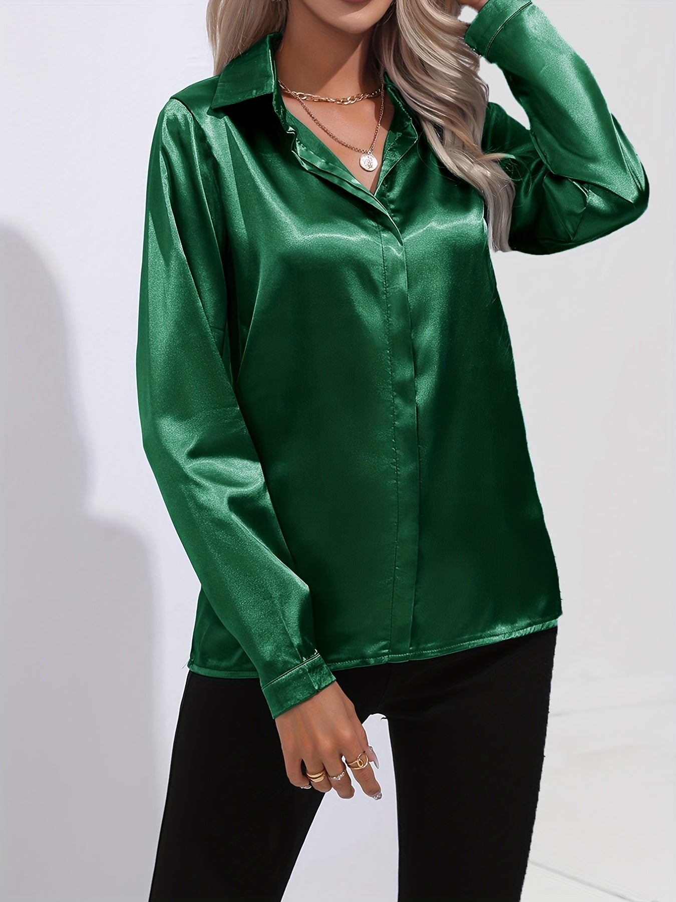 Winifred Blouse | Chic Satin Blouse for Women