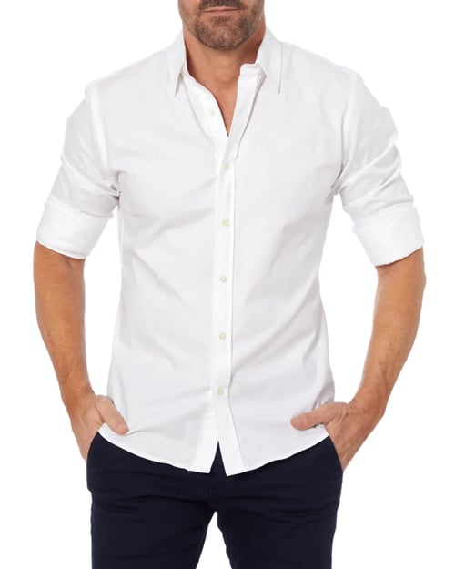Vasilios Shirt | Oxford Stretch Shirt with Zipper Closure