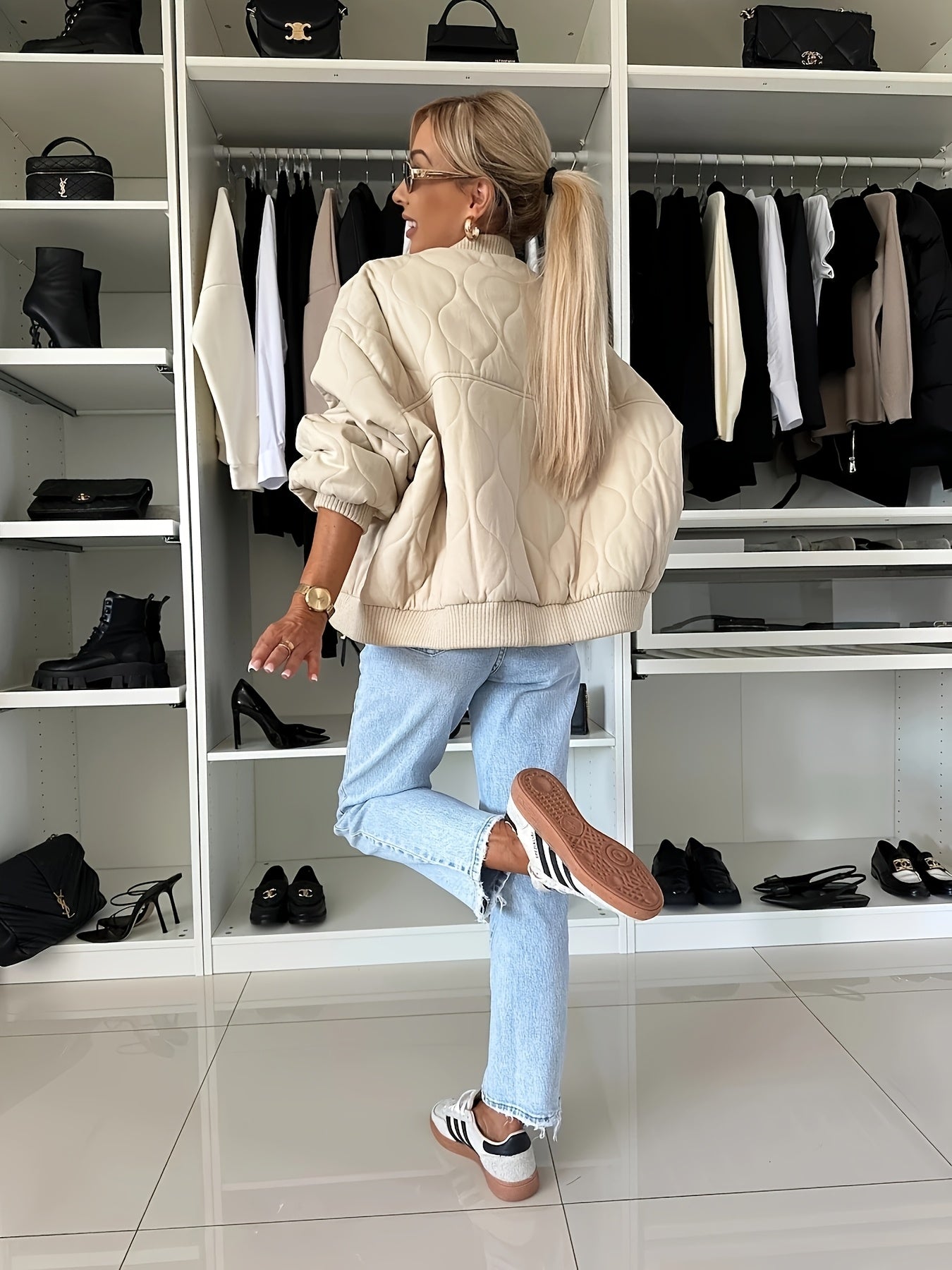 Tahmina Jacket | Autumn Quilted Casual Bomber Jacket