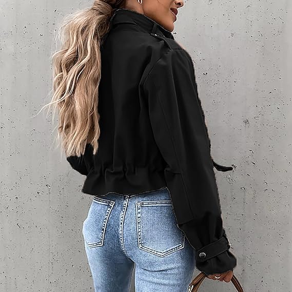 Tonya Jacket | Autumn Cropped Utility Jacket