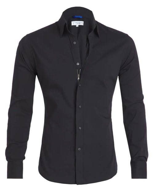 Vasilios Shirt | Oxford Stretch Shirt with Zipper Closure