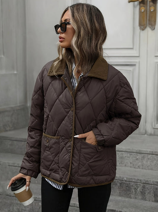 Taisha Jacket | Autumn Quilted Button-Up Jacket