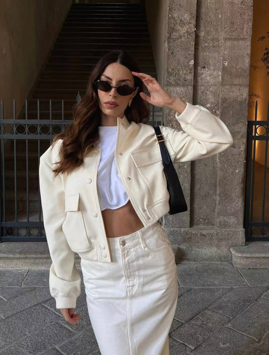 Talitha Jacket | Autumn Cropped Casual Jacket