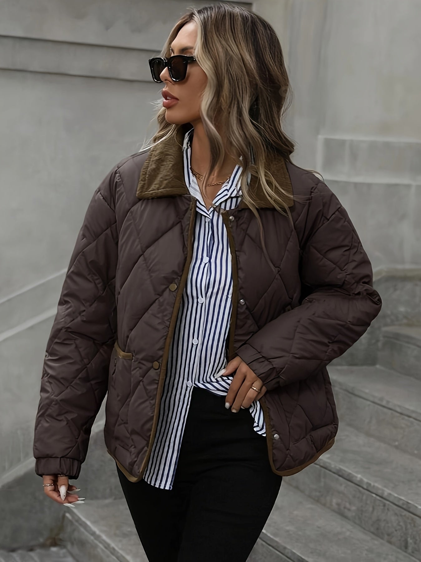 Taisha Jacket | Autumn Quilted Button-Up Jacket