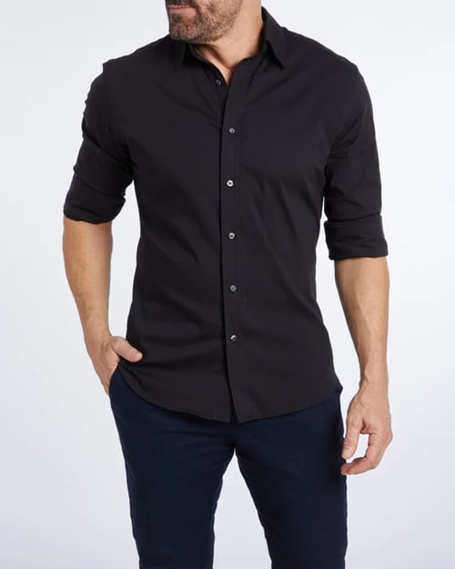 Vasilios Shirt | Oxford Stretch Shirt with Zipper Closure