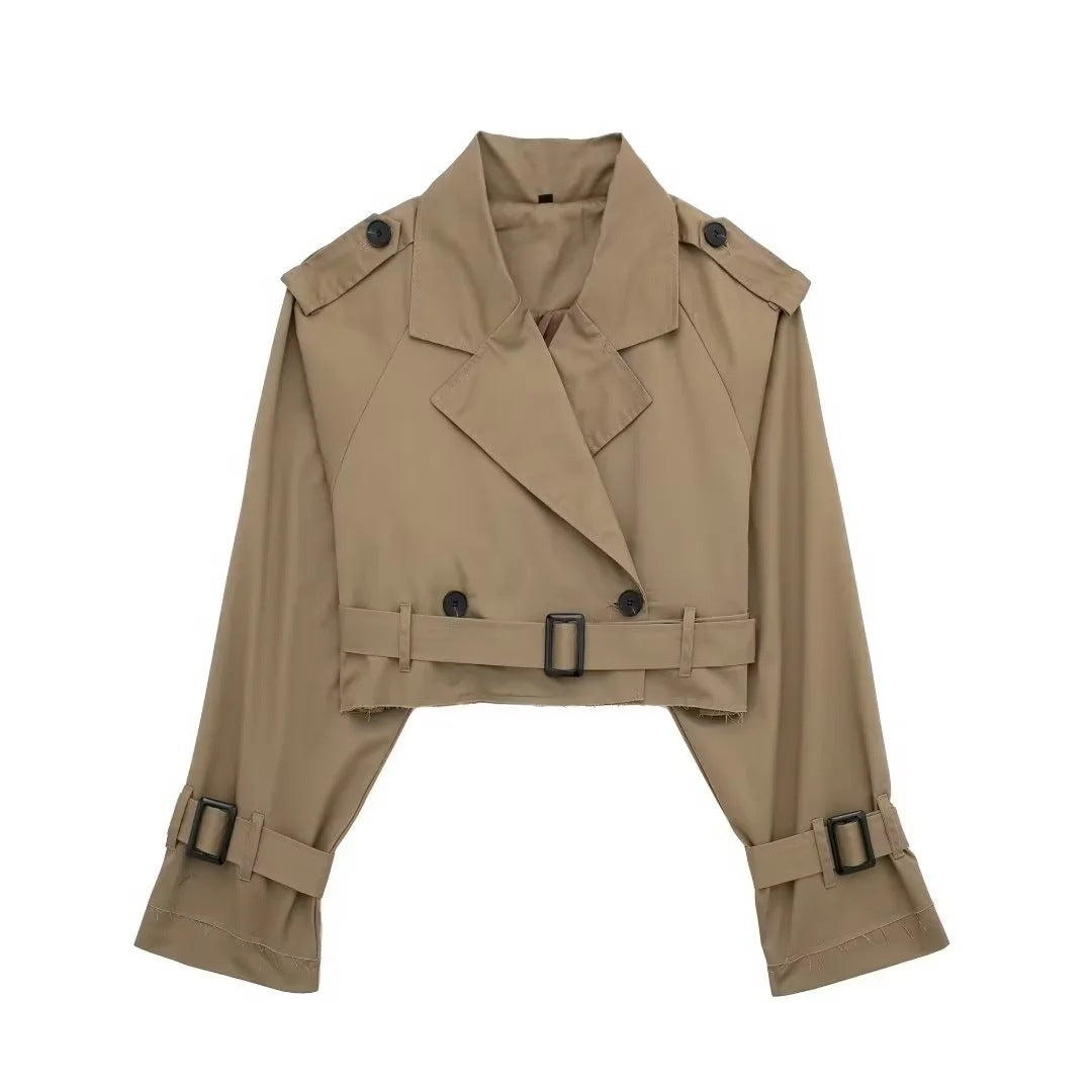 Sheri Jacket | Autumn Cropped Trench Jacket