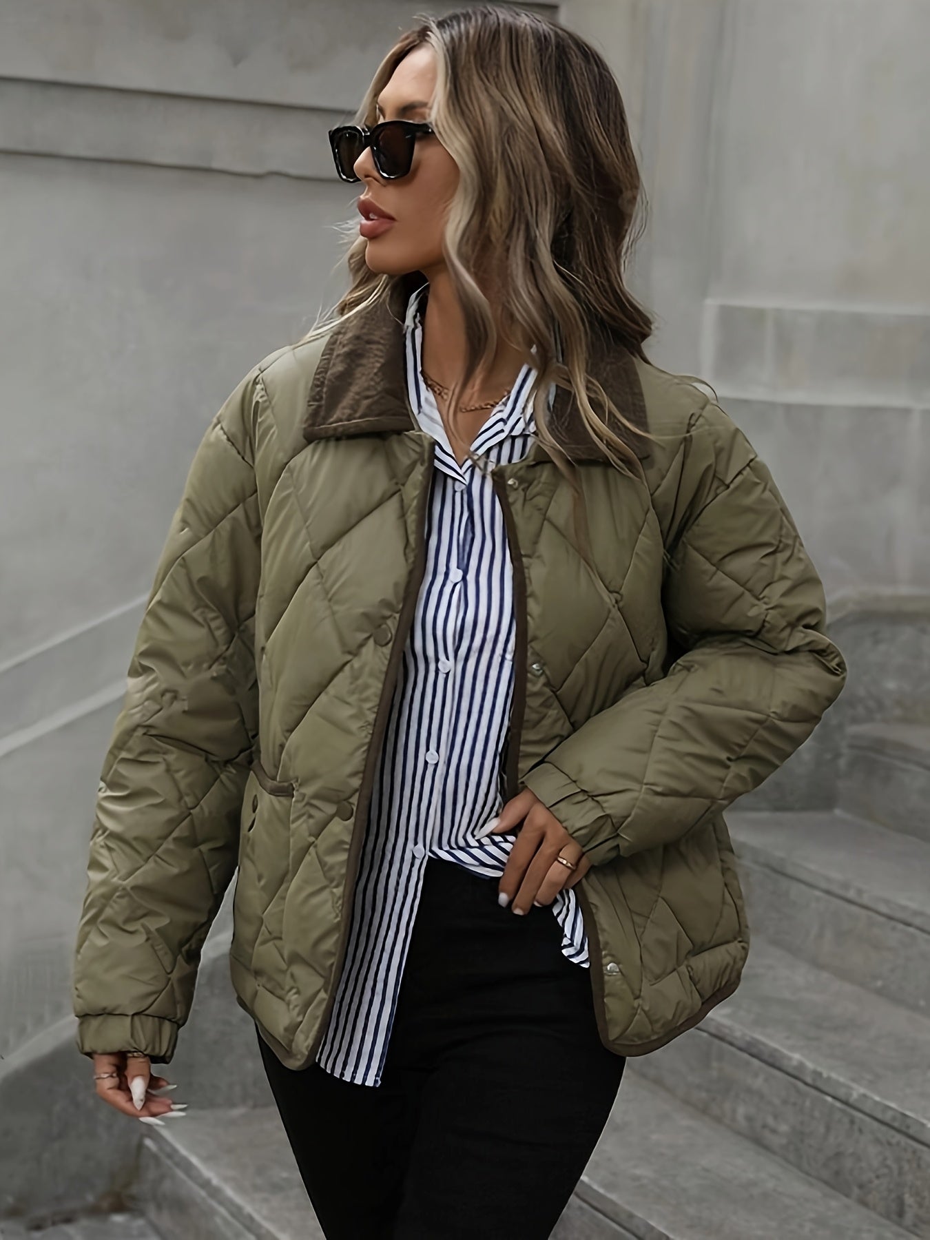 Taisha Jacket | Autumn Quilted Button-Up Jacket