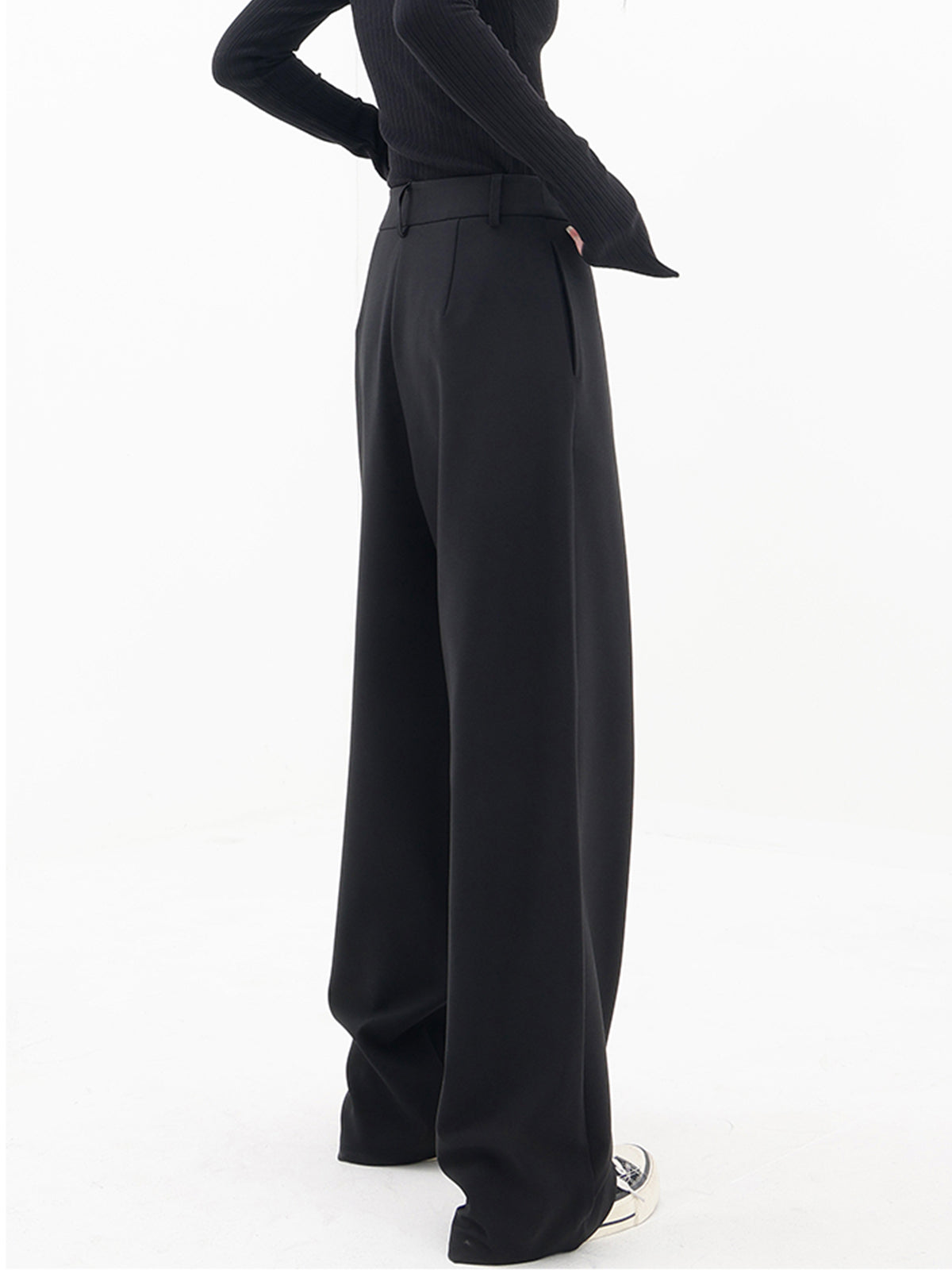 Windra Trousers | Asymmetrical High-Waist Wide-Leg Pants