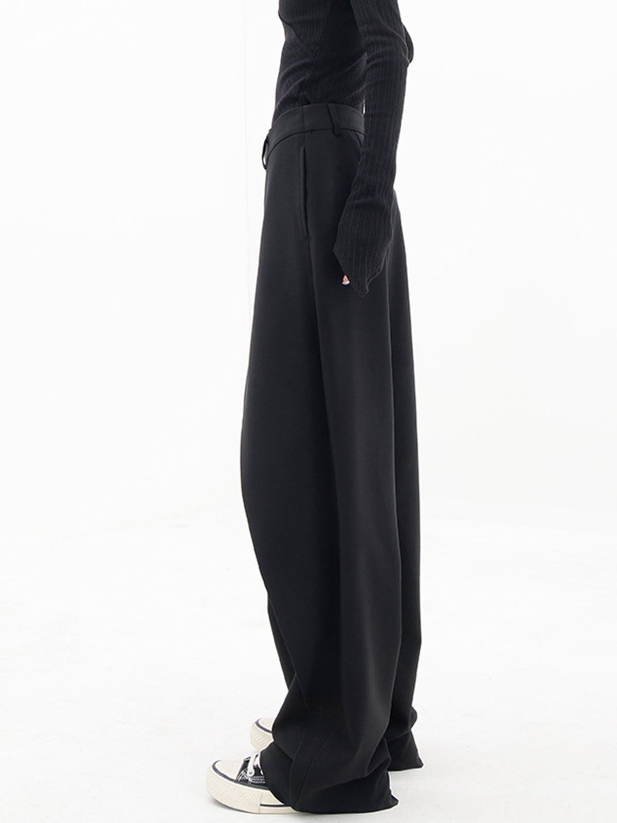 Windra Trousers | Asymmetrical High-Waist Wide-Leg Pants