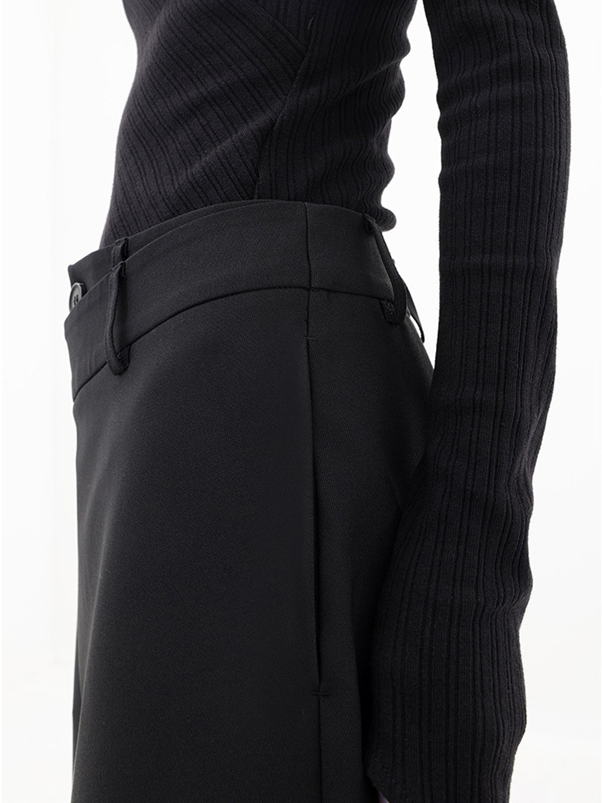 Windra Trousers | Asymmetrical High-Waist Wide-Leg Pants