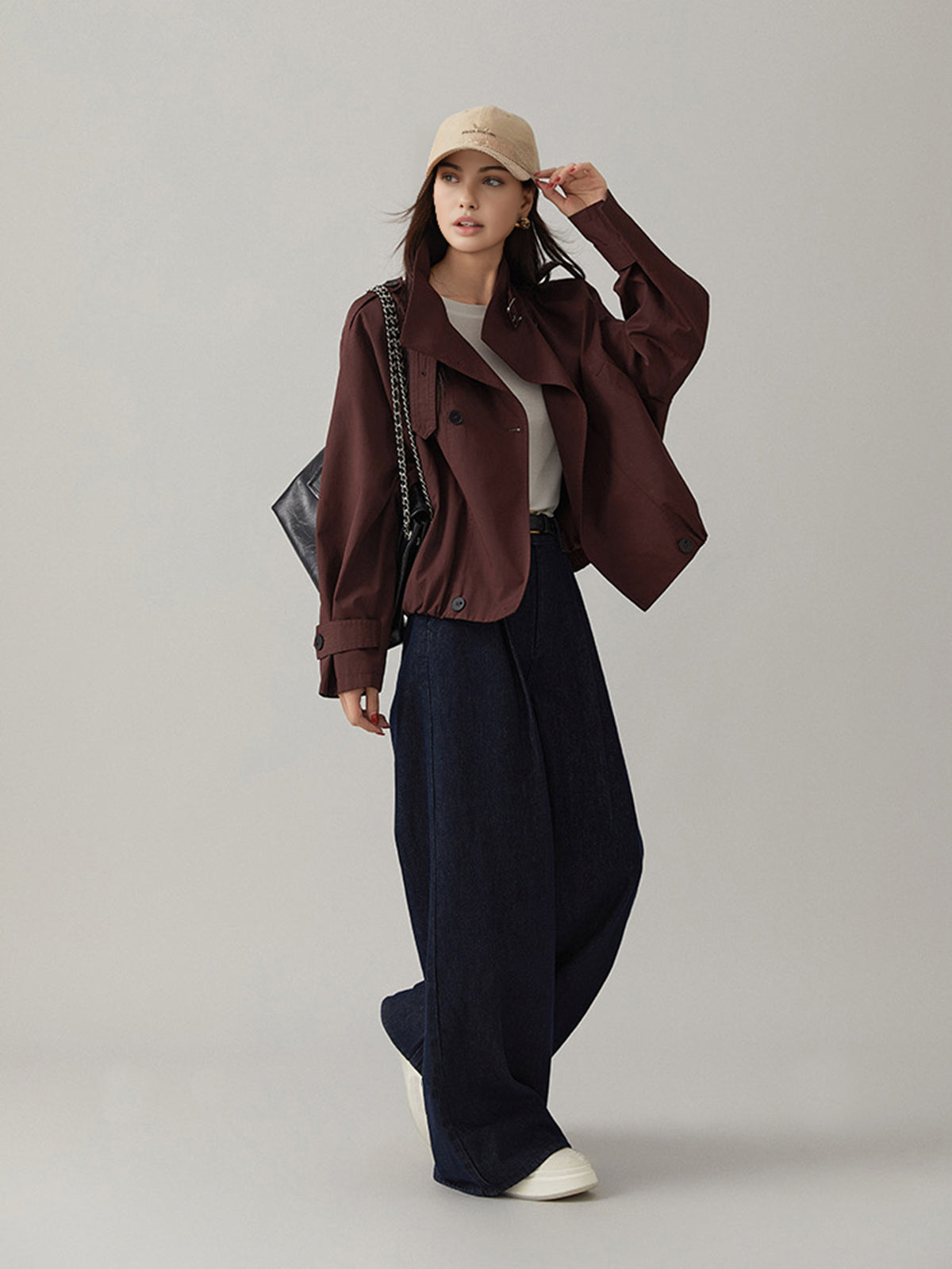 Savannah Jacket | Autumn Buckle-Detail Short Trench