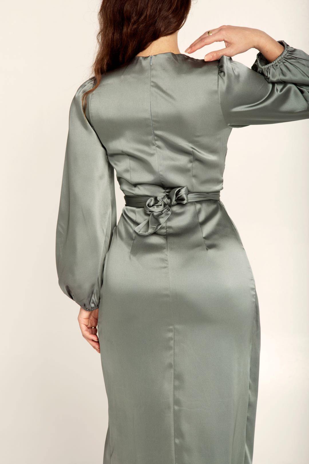 Federica Dress | Satin Long Elegant Gown