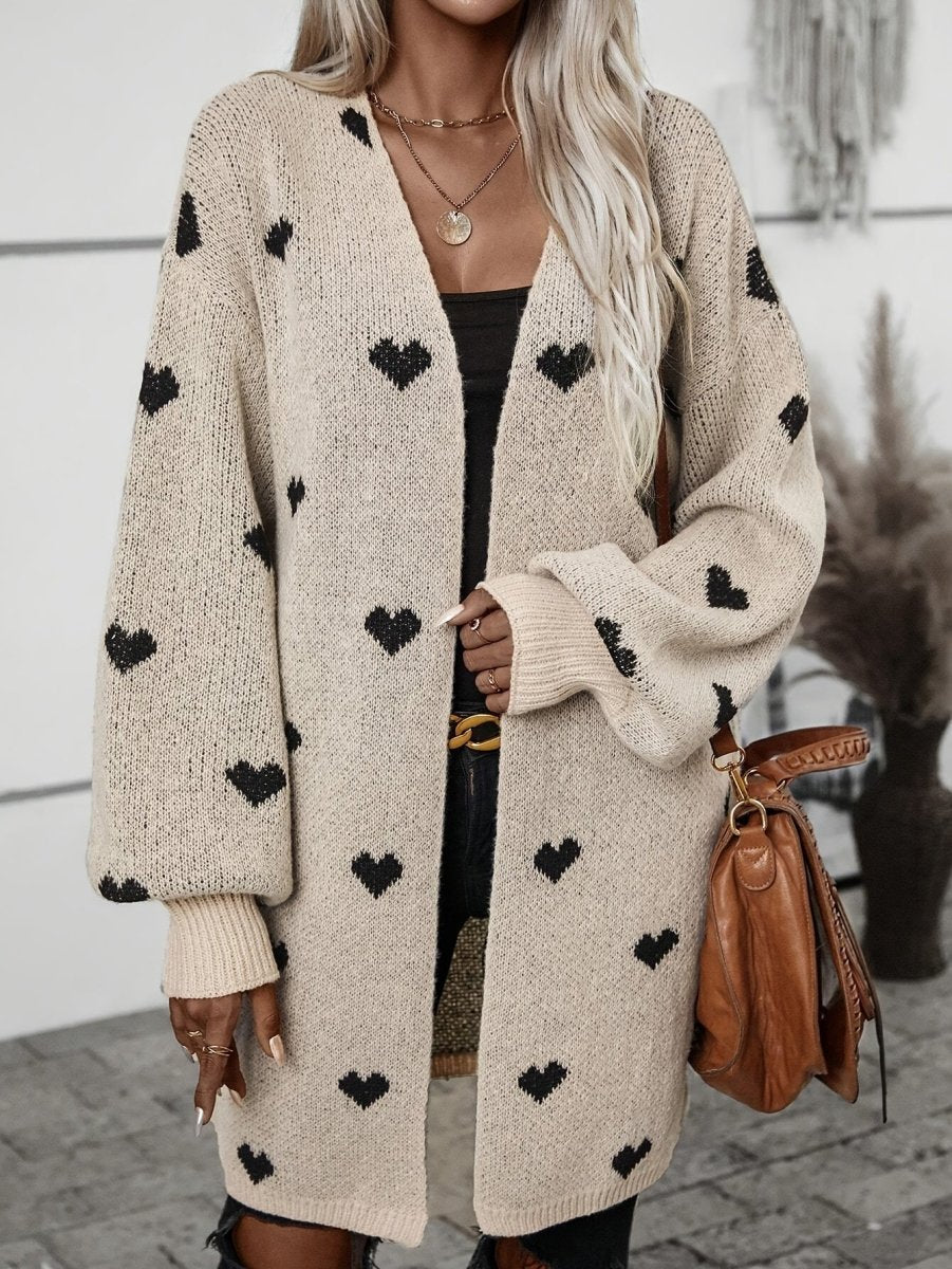 Valerie Cardigan | Autumn Long Heart Knit Cardigan