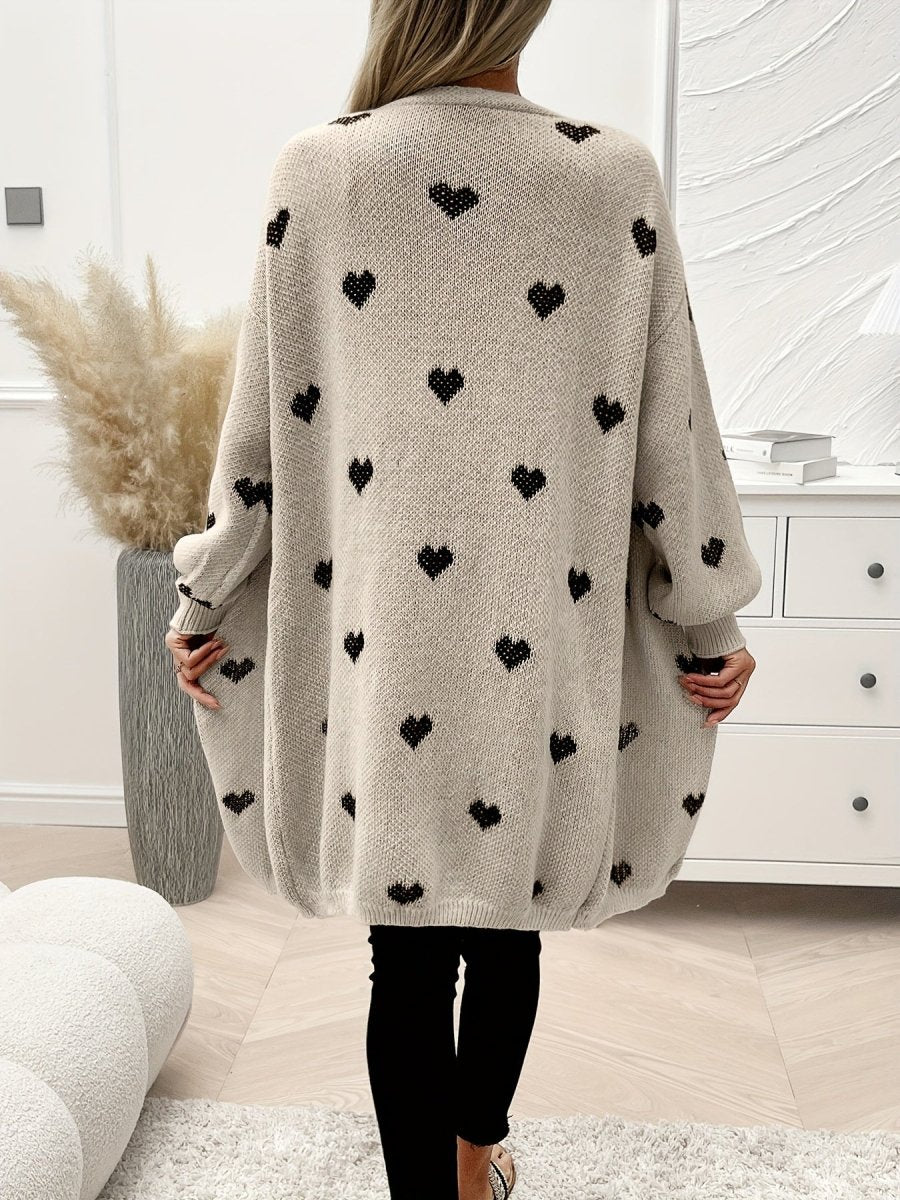 Valerie Cardigan | Autumn Long Heart Knit Cardigan