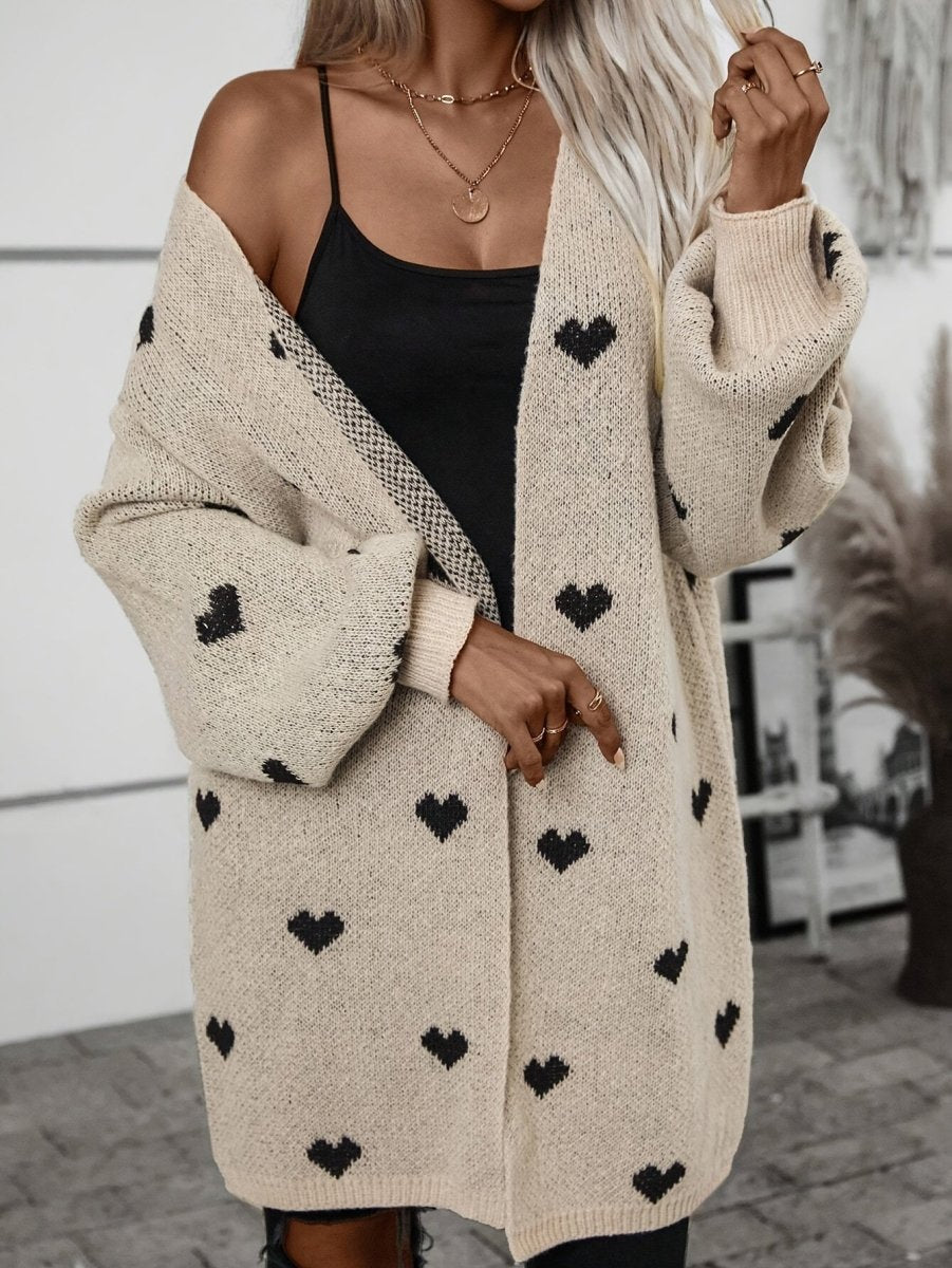 Valerie Cardigan | Autumn Long Heart Knit Cardigan