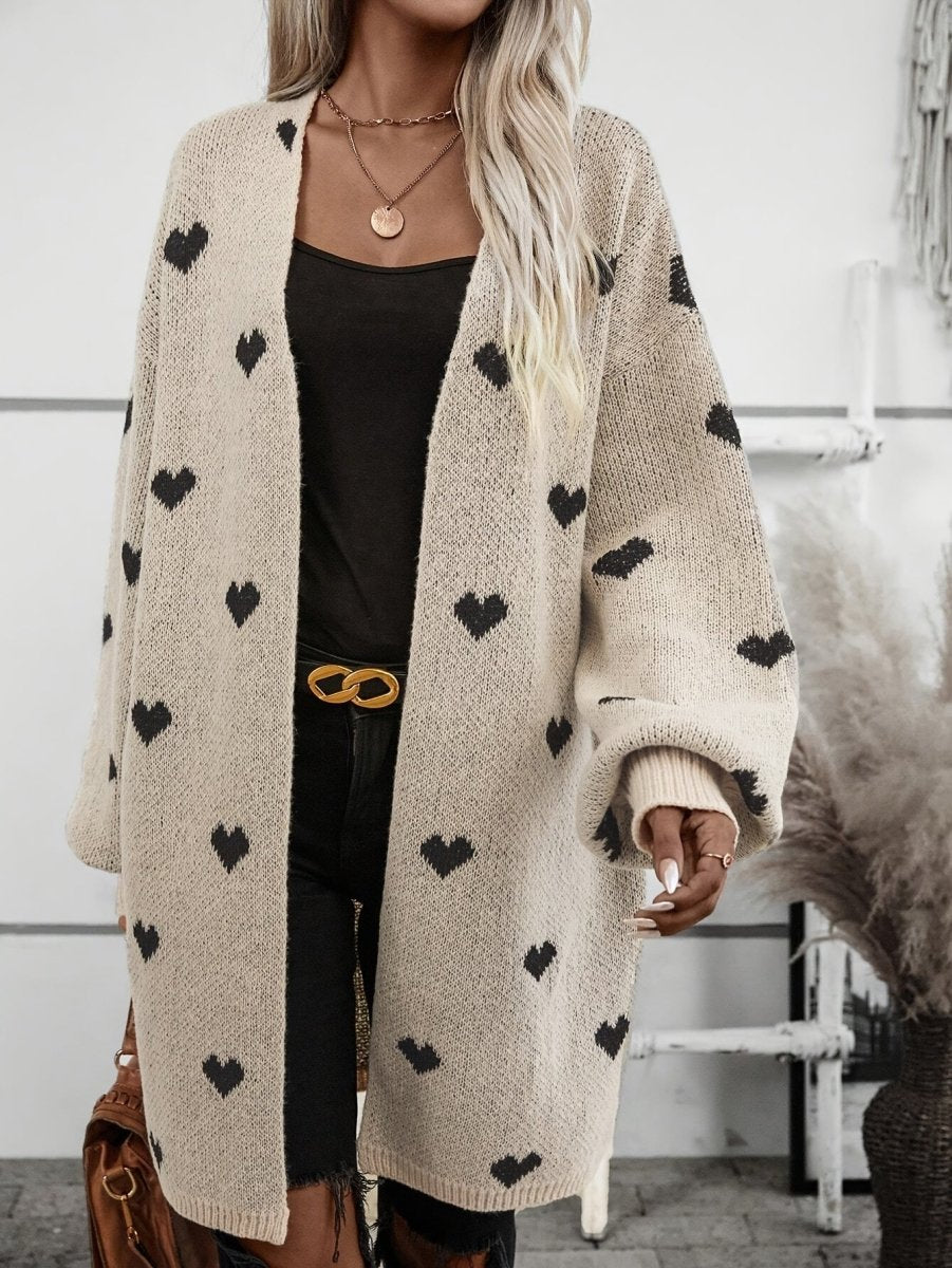 Valerie Cardigan | Autumn Long Heart Knit Cardigan