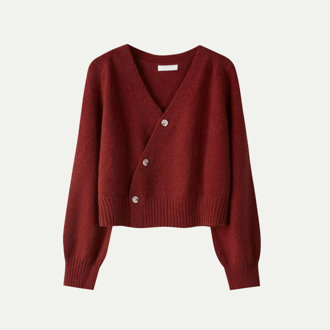 Valentine Cardigan | Winter Wrap-Button Knit Cardigan