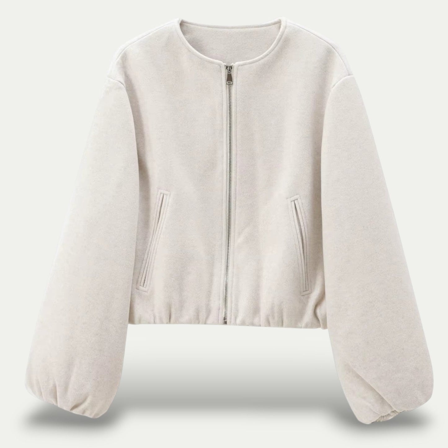 Valentina Jacket | Autumn Cropped Zip Bomber Jacket