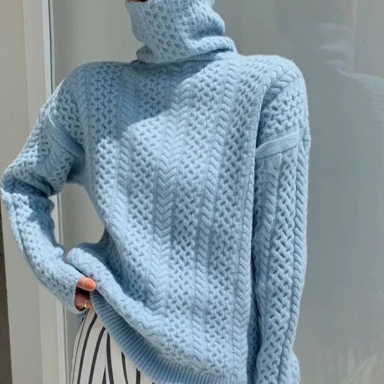 Varsha Jumper | Winter Cable Knit Turtleneck Jumper