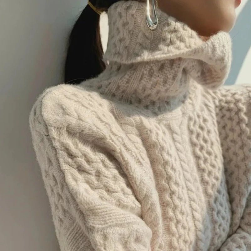 Varsha Jumper | Winter Cable Knit Turtleneck Jumper
