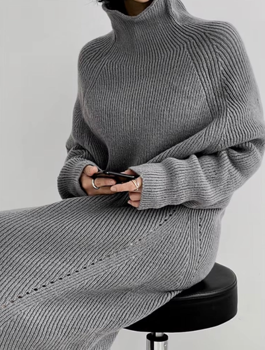 Toni Dress | Autumn Oversized Knitted Maxi Dress
