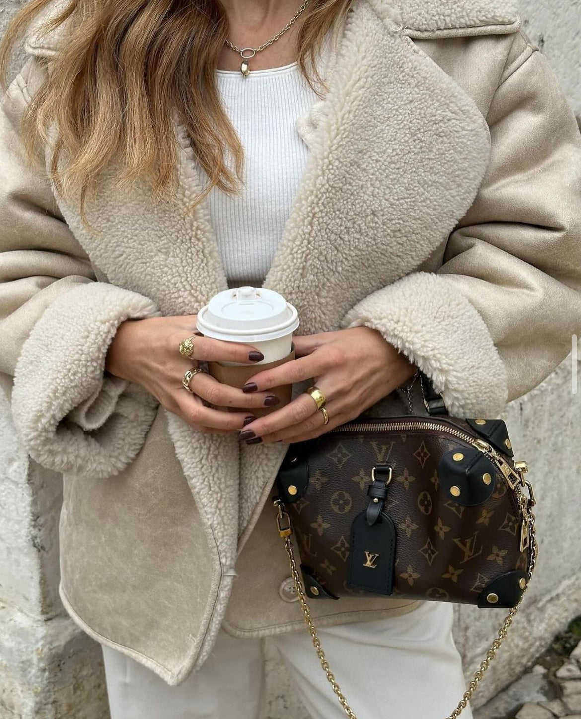Sapphire Coat | Autumn Shearling-Lined Faux Suede Coat