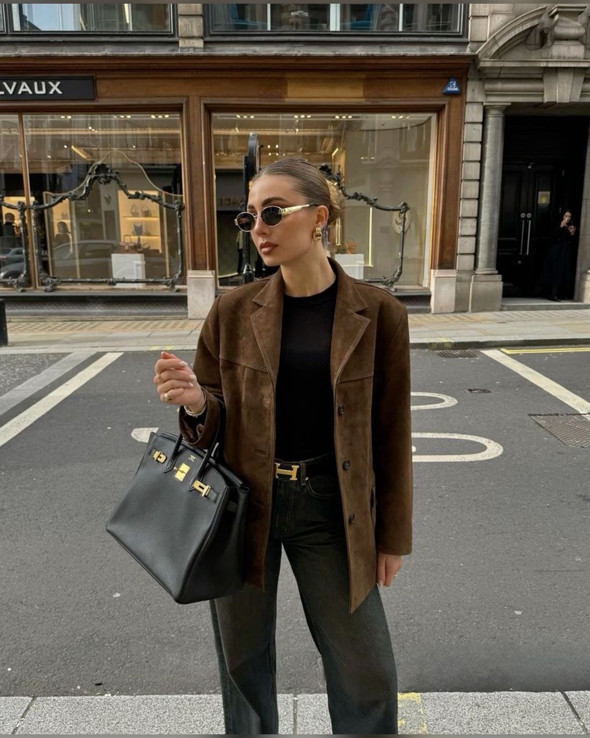 Tamra Blazer | Autumn Suede Tailored Blazer
