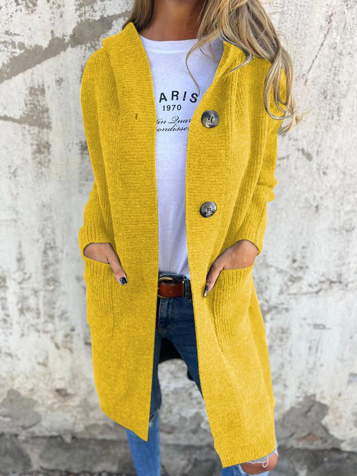 Valeria Cardigan | Autumn Long Buttoned Knit Cardigan