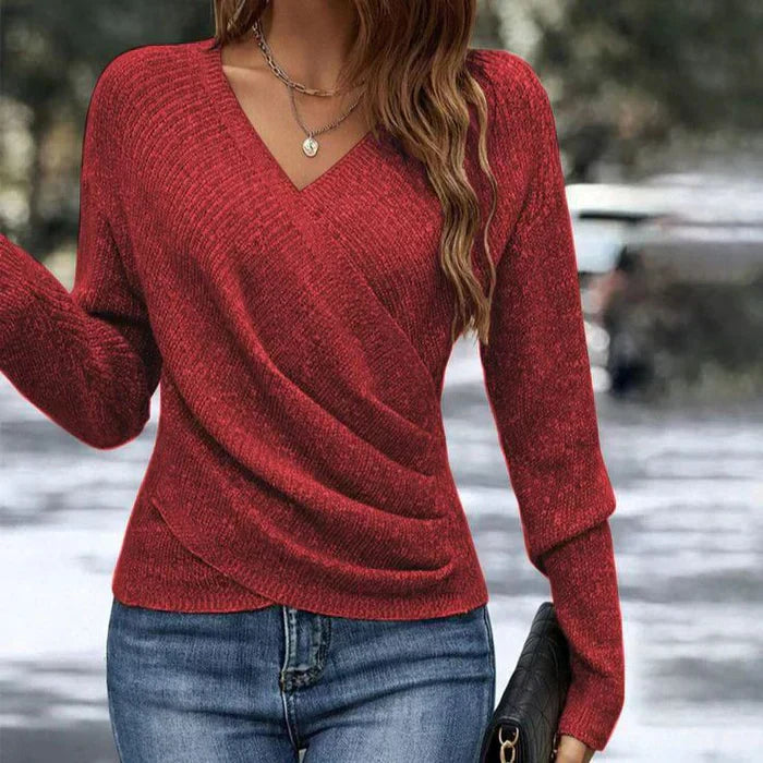 Helena Jumper | Women’s Winter Wrap V-Neck Jumper