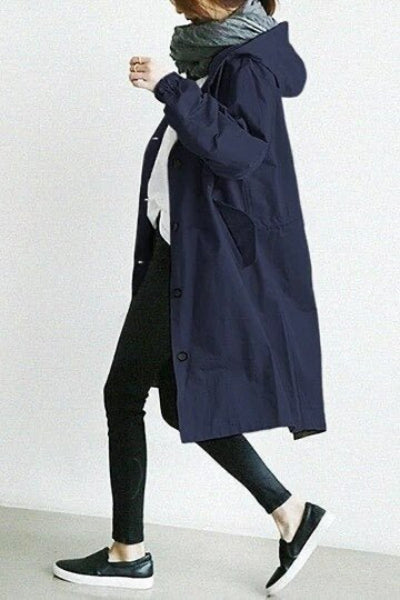 Vigga Coat | Autumn Lightweight Oversized Button Coat