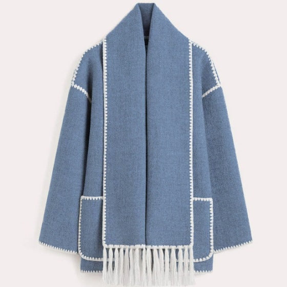 Tabatha Coat | Autumn Fringe Wool Coat